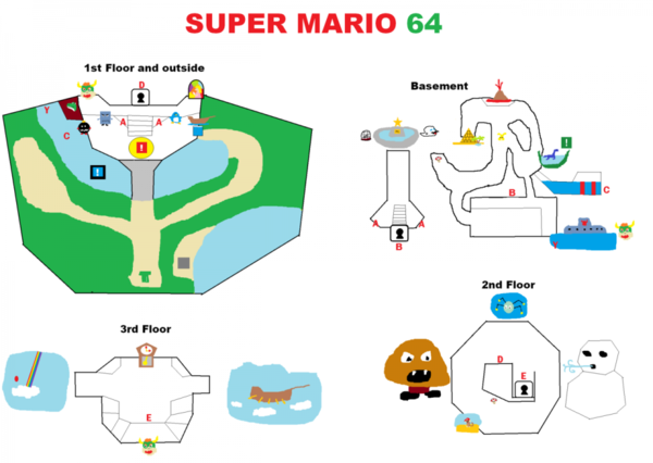 Super Mario 64 Peachs Castle by GNM