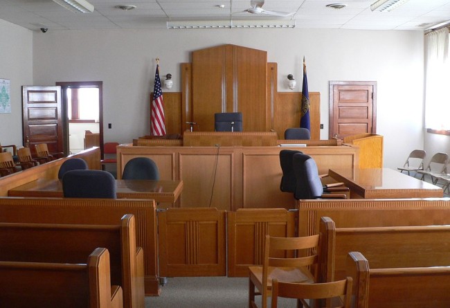 Knox County Courthouse (Nebraska) courtroom