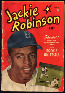 Front cover of Jackie Robinson comic book